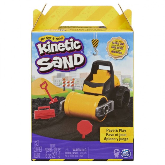 Set KInetic Sand constructii - Asfalteaza si niveleaza
