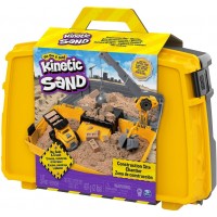 Set nisip kinetic in cutie cu maner - Excaveaza construieste si demoleaza