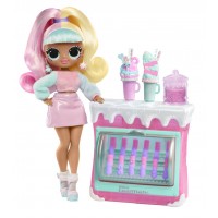 Set papusa cu accesorii L.O.L. Surprise! OMG Sweet Nails Candylicious Sprinkles Shop