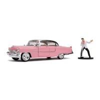 Masinuta metalica Cadillac Fleetwood 1955 cu figurina Elvis Presley 