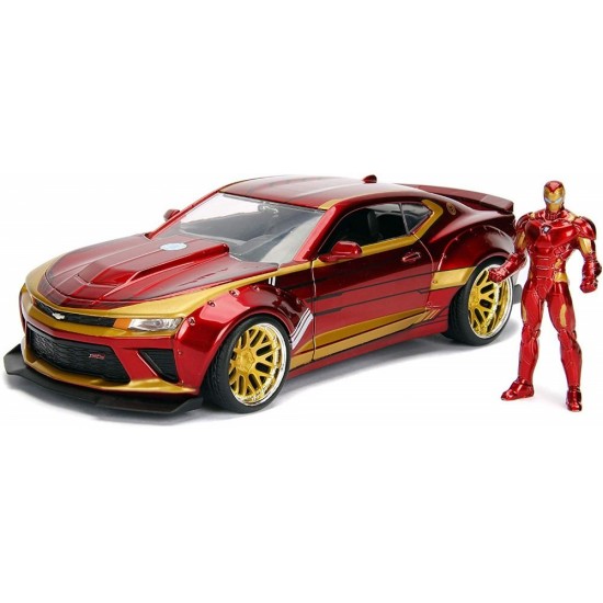 Macheta metalica Iron Man Chevy Camaro 2016 scara 1:24