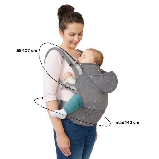 Marsupiu ergonomic Kinderkraft Huggy Grey