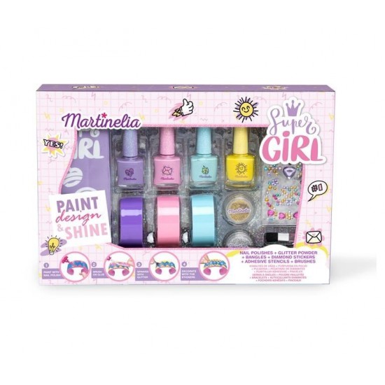 Set pentru unghii si bratari Martinelia Super Girl 