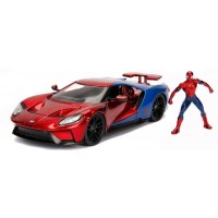 Masina metalica Marvel Spiderman 2017 Ford GT scara 1:24