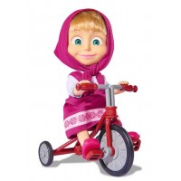 Papusa Masha cu tricicleta