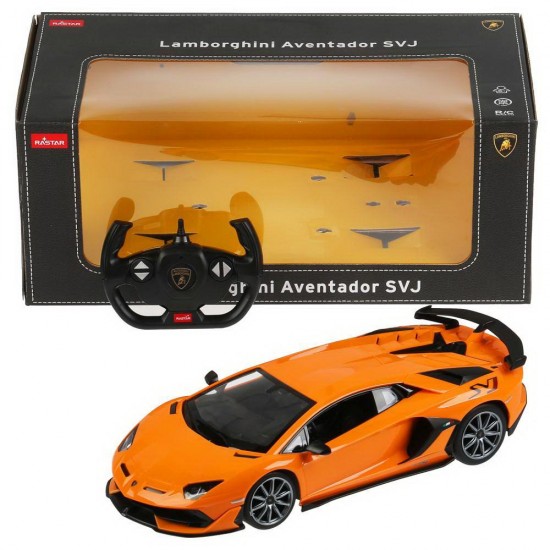 Masina cu telecomanda Aventador SVJ portocaliu scara 1:14