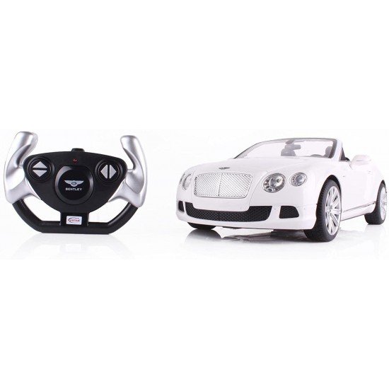 Masina cu telecomanda Bentley Continental GT alb scara 1:12