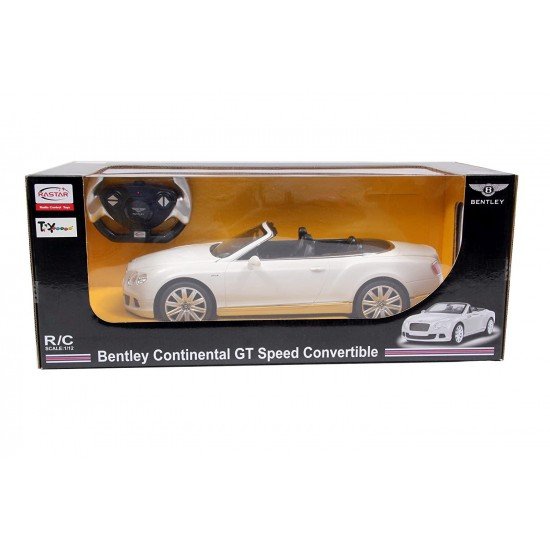 Masina cu telecomanda Bentley Continental GT alb scara 1:12