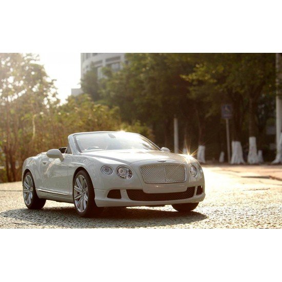 Masina cu telecomanda Bentley Continental GT alb scara 1:12