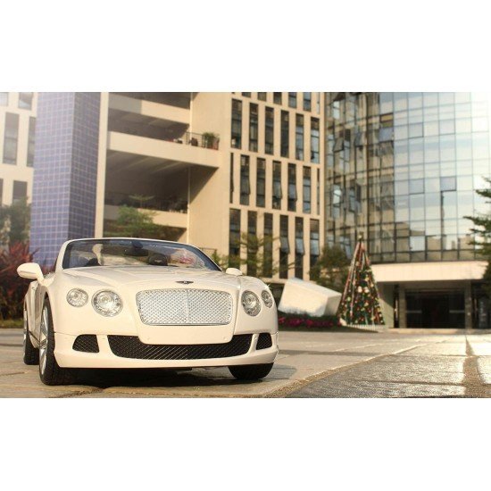 Masina cu telecomanda Bentley Continental GT alb scara 1:12