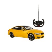 Masina cu telecomanda BMW M4 galben cu scara 1:14