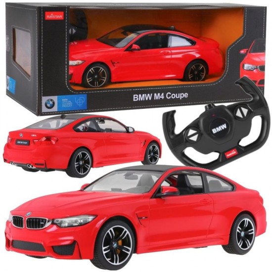 Masina cu telecomanda BMW M4 rosu cu scara 1:14