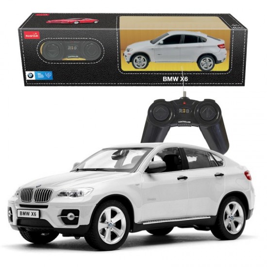 Masina cu telecomanda BMW X6 alb scara 1:24