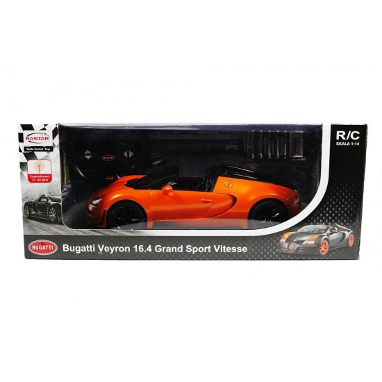 Masina cu telecomanda Bugatti Grand Sport Vitesse portocaliu cu scara 1:14