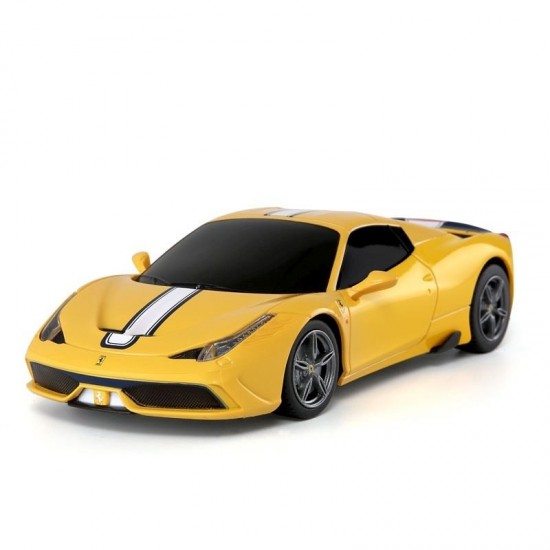 Masina cu telecomanda Ferrari 458 Speciale A galben cu scara 1:24