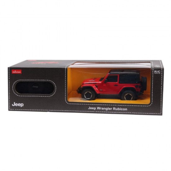 Masina cu telecomanda Jeep Wrangler JL rosu scara 1:24