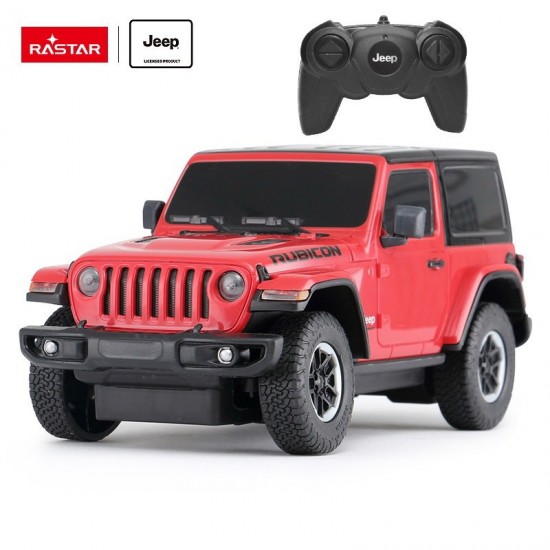 Masina cu telecomanda Jeep Wrangler JL rosu scara 1:24