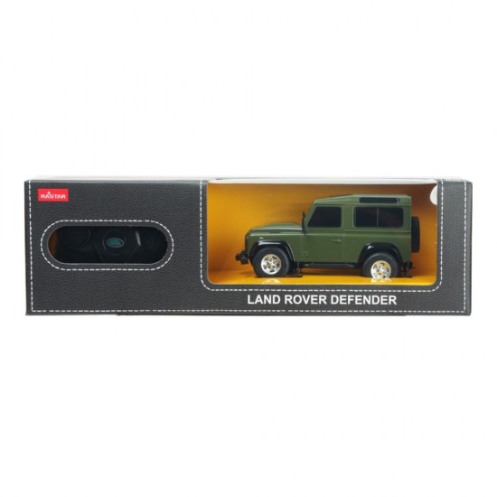 Masina cu telecomanda Land Rover Defender verde cu scara 1:24