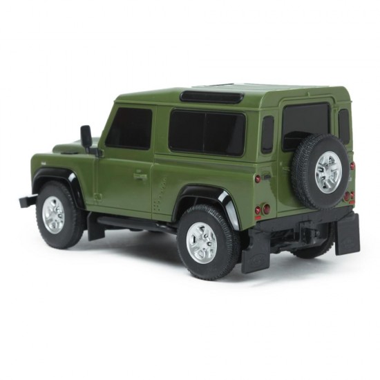 Masina cu telecomanda Land Rover Defender verde cu scara 1:24