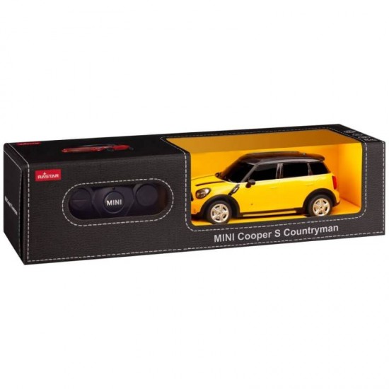Masina cu telecomanda Mini Cooper S Countryman galben cu scara 1:24