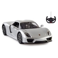 Masina cu telecomanda Porsche 918 Spyder argintiu scara 1:14