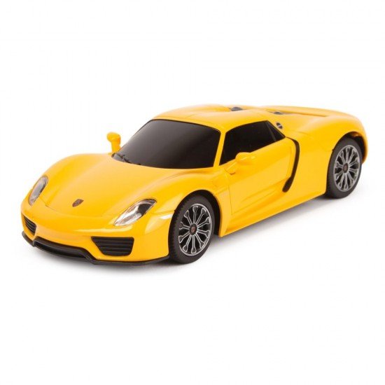 Masinuta cu telecomanda Porche 918 Spyder galben scara 1:24