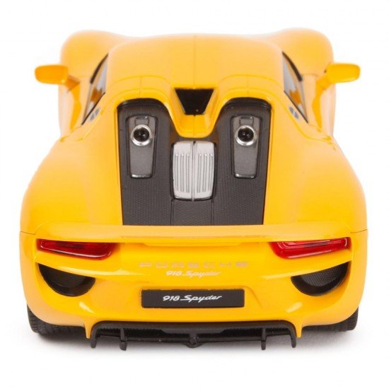 Masinuta cu telecomanda Porche 918 Spyder galben scara 1:24