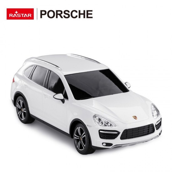 Masina cu telecomanda Porsche Cayenne Turbo alb cu scara 1:24