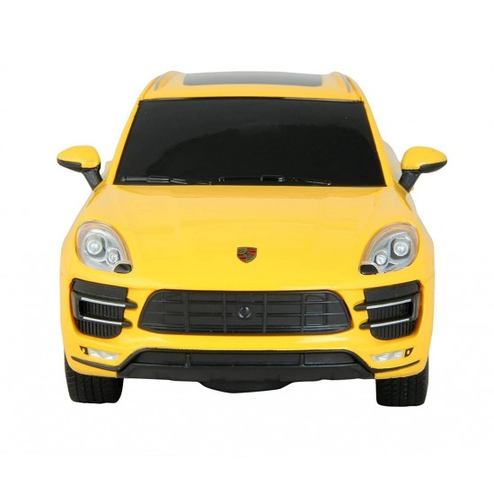 Masina cu telecomanda Porsche Macan Turbo galben scara 1:24