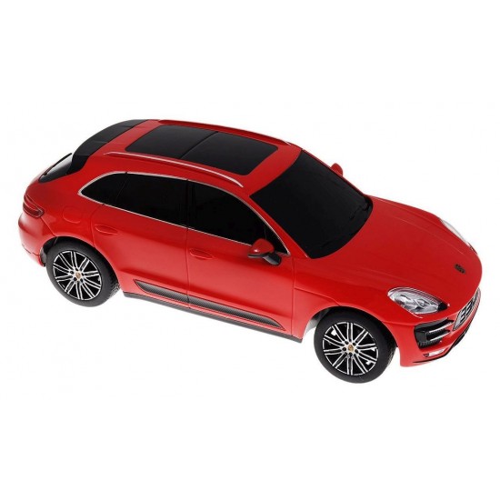 Masina cu telecomanda Porsche Macan Turbo rosu cu scara 1:24