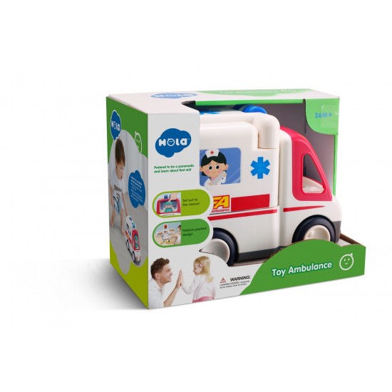 Masina de ambulanta muzicala Hola Toys