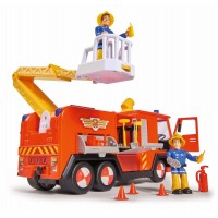 Masina Pompierului Sam cu 2 figurine, sunete si lumini
