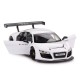 Masinuta metalica Audi R8 alb scara 1:24