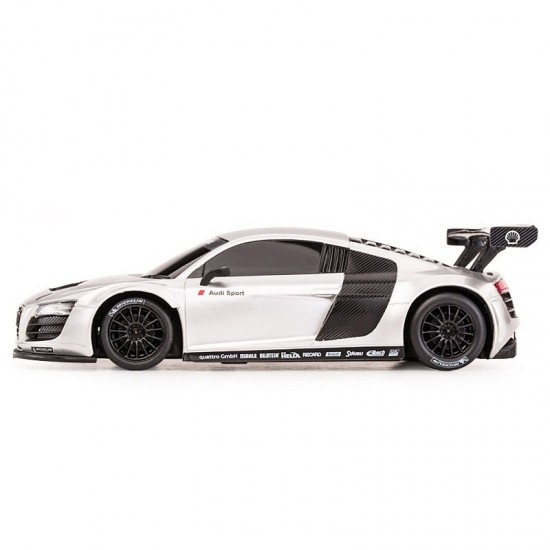 Masinuta metalica Audi R8 argintie scara 1:24