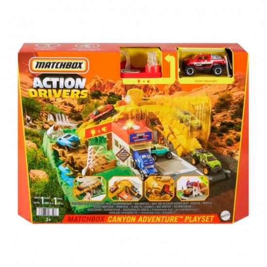 Set de joaca Matchbox Action Drivers - Canionul cu sunete si lumini