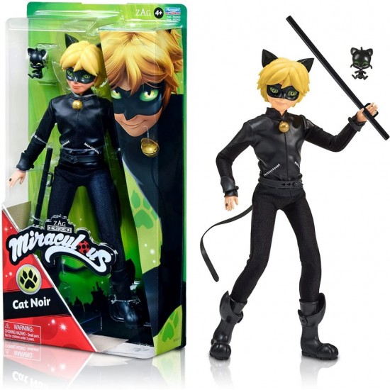 Papusa Cat Noir Buburuza Miraculous 30 cm