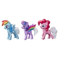 Set 3 figurine ponei cu codite curcubeu My Little Pony