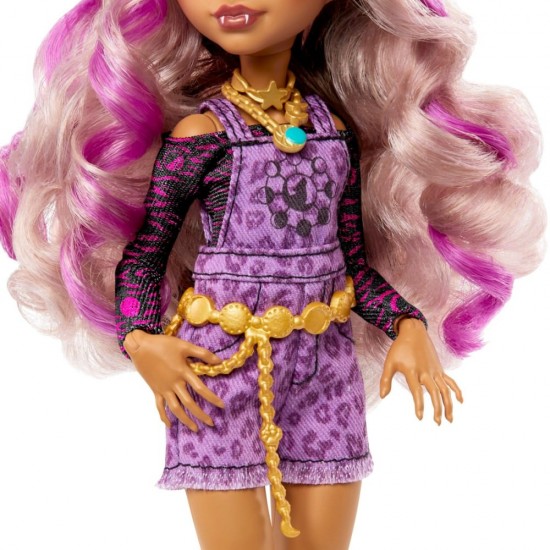 Papusa Monster High Clawdeen Wolf cu animalut si accesorii