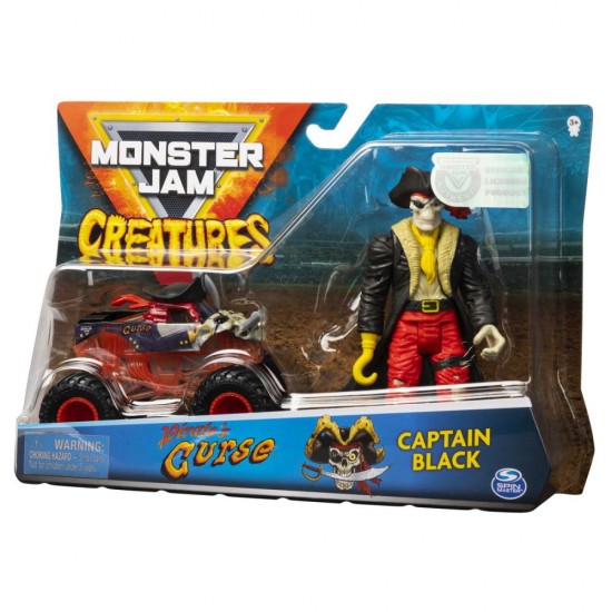 Masinuta Monster Jam - Blestemul piratilor si Capitanul Negru