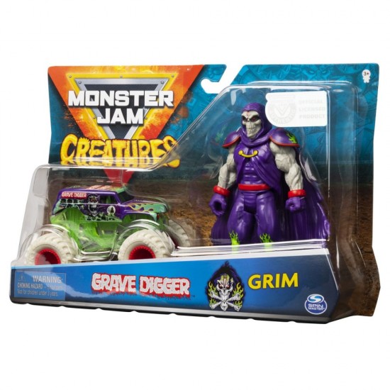 Masinuta Monster Jam - Groparul si Grim 