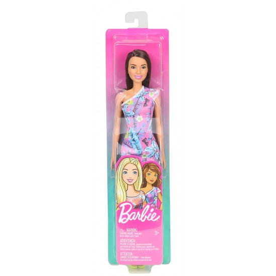 Papusa Barbie bruneta cu tinuta lejera