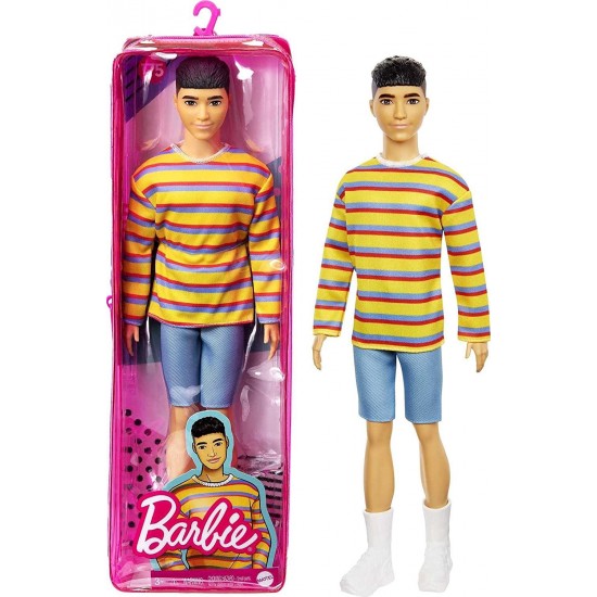Papusa baiat Barbie Fashionistas cu pulover supradimensionat
