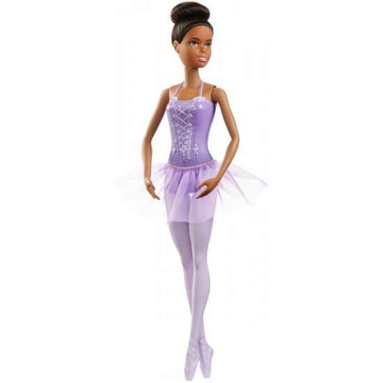 Papusa Barbie balerina creola cu costum lila