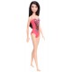 Papusa Barbie bruneta cu costum de baie cu modele geometrice