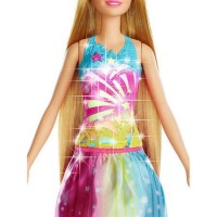 Papusa Barbie Printesa Dreamtopia cu rochita multicolora