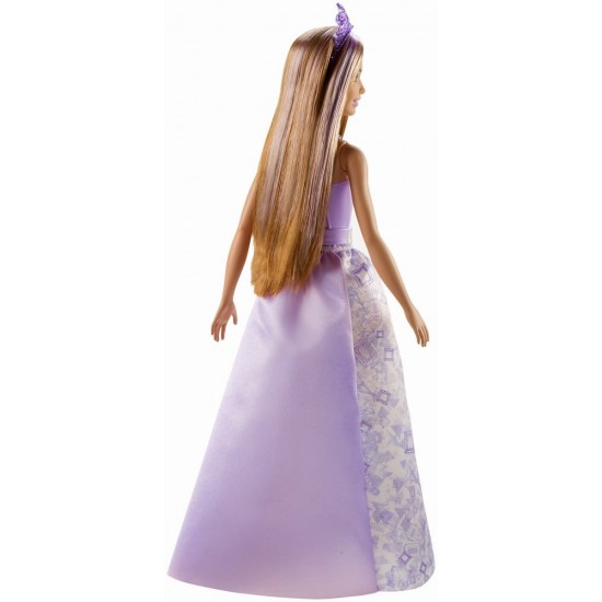 Papusa Barbie Dreamtopia printesa cu colier mov