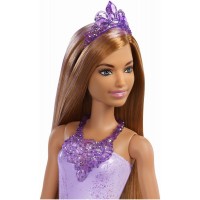 Papusa Barbie Dreamtopia printesa cu colier mov