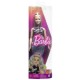 Papusa Barbie Fashionistas blonda cu borseta roz