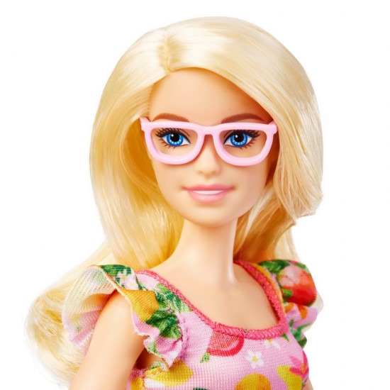 Papusa Barbie Fashionistas blonda cu ochelari