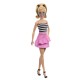 Papusa Barbie Fashionistas blonda cu fusta roz